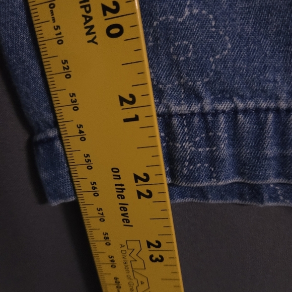 Vintage‎ Womens Levi's Capris Med Wash Denim Floral 100% Cotton Size 14 MIS - Picture 7 of 10